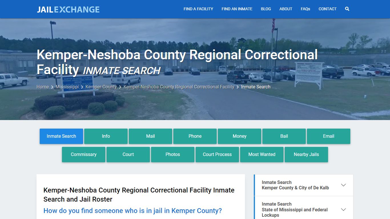 Inmate Search: Roster & Mugshots - Kemper-Neshoba County Regional ...